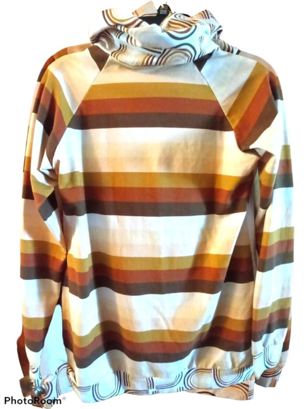Better Together Sweatshirt Small Cowl Neckline Retro Rainbow Multicolor - Picture 3 of 5